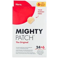 Hero MIGHTY PATCH Original 24 + 6 gratuits - Absorption des impuretés et protection des boutons