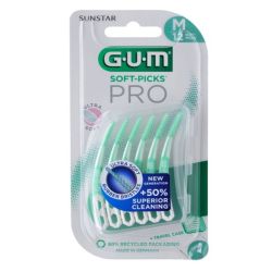 Gum Soft-Picks Pro - Bâtonnets Dentaires Medium - Élimine la Plaque et les Résidus - 12 bâtonnets