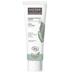 Cattier Masque Argile Verte Bio 100ml – Purifiant et matifiant