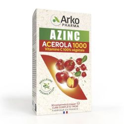 Arkopharma Azinc Acérola 1000 - 30 Comprimés à croquer - Énergie et Immunité
