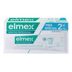 Elmex Sensitive Professional Dentifrice - Soulage Immédiatement la Douleur - Offre Spéciale 2x75ml