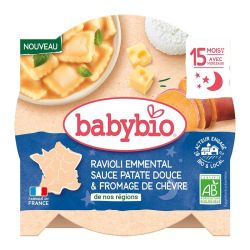 Babybio Soir Ravioli Emmental Sauce Patate Douce +15m Bio - 190g