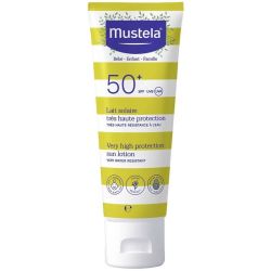 Mustela Lait Solaire Très Haute Protection SPF50+ 100 ml - Bébé, enfant, famille, résiste à l'eau