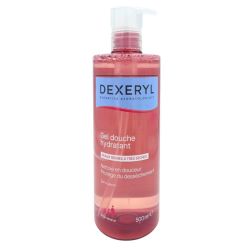 Dexeryl Gel douche hydratant apaisant 500 ml - Nettoie en douceur et apaise les peaux sèches à très sèches