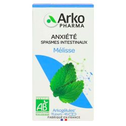 Arkopharma Anxiété Spasmes Intestinaux Mélisse BIO - Troubles Gastro-Intestinaux Légers - 45 arkogélules