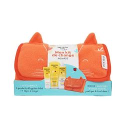 Weleda Mon kit de change nomade Kit 3 soins et tapis à langer - Soin doux et apaisant au calendula bio pour le change et la toilette de bébé