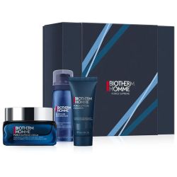 Biotherm Homme Coffret Force Supreme - Crème Anti-Rides + Nettoyant + Mousse de Rasage