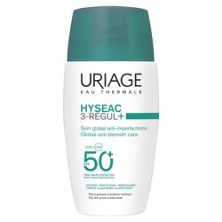 Uriage Hyséac 3-Régul+ Soin Global Anti-Imperfections SPF50+ 50 ml - Soin dermatologique anti-imperfections et anti-effet rebond
