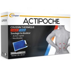 Cooper Actipoche 1 Coussin Thermique - 1 unité - 20 x 30 cm - Soulagement naturel à chaud ou à froid