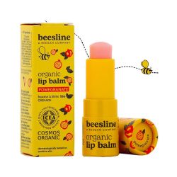 Beesline Baume à Lèvres Bio - Grenade - Soin Nourrissant & Protecteur - 4,5g