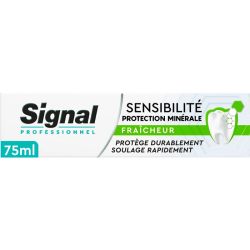Signal Professionnel Dentifrice Sensibilité Fraîcheur 75ml – Protection minérale et haleine fraîche