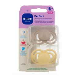 Mam Perfect Tendance Sucettes Silicone - 18 mois et + - 2 Sucettes