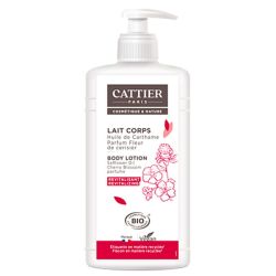 Cattier Lait Corps BIO - Parfum Fleur de Cerisier - Revitalise et Adoucit la Peau - 500ml