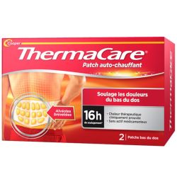 Thermacare Patch Auto-Chauffant Bas du Dos 2 Patchs - Soulage les douleurs du bas du dos et des lombaires