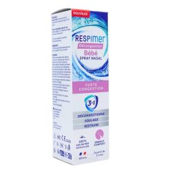 Respimer Décongestion Bébé Spray Nasal - 100 ml - Décongestionne le nez bouché dès 2 mois