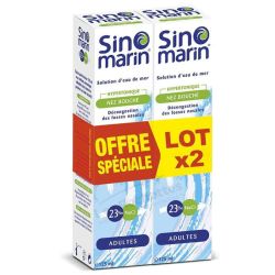 Sinomarin Adultes Spray Nasal 125 ml Lot de 2 - Décongestionne, nettoie et protège les fosses nasales naturellement
