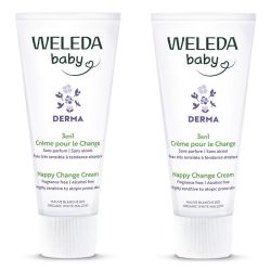 Weleda Baby Derma Duo Crème pour le Change 3en1 Bio 2x50ml – Apaisement et protection