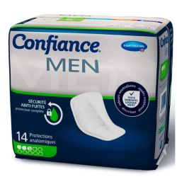 Hartmann Confiance Men - Protections Anatomiques pour Fuites Urinaires - 3 gouttes - 14 protections