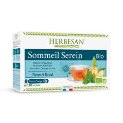 Herbesan Infusion Bio Sommeil Serein - Saveur Orange, 20 sachets
