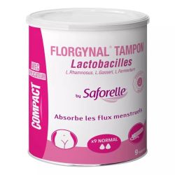Saforelle Florgynal Probiotique Tampon Compact Normal - 9 Unités