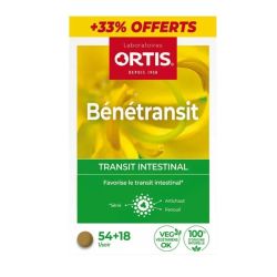 Ortis Bénétransit Transit Intestinal 54 Comprimés + 18 Comprimés Offerts