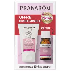 Pranarôm PranaBB Offre Hiver Paisible - Baume Pectoral Bébé Bio + Solution Défenses Naturelles OFFERT