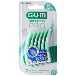 Gum Soft-Picks Pro 690 Brossettes Interdentaires - 60 brossettes - Medium - Nettoyage doux