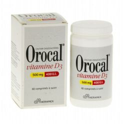 Orocal vitamine D3 500mg/400 UI comprimés à sucer