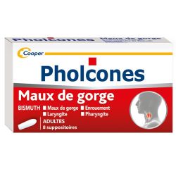 Pholcones Bismuth adultes 8 suppositoires