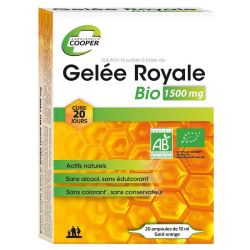 Cooper Gelée Royale Bio 1500mg - 20 ampoules de 10 ml - Défenses naturelles et vitalité