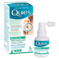 Quies Doculyse solution auriculaire flacon pulvérisateur 30ml - Bouchon de Cérumen