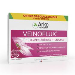 Arkopharma Veinoflux Jambes Légères et Toniques - 60 gélules - Confort circulatoire au quotidien
