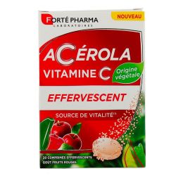 Forté Pharma Acérola Vitamine C - Apporte Énergie & Vitalité - Boîte de 20 comprimés effervescents