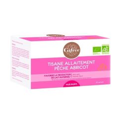 Gifrer Tisane Allaitement 100% Naturelle Pêche Abricot - 20 Sachets