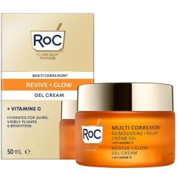 RoC Multi Correxion Renouveau + Éclat Crème Gel 50 ml – Gel-crème anti-âge et défatigant éclat