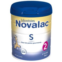 Novalac S 2 Lait en Poudre Sensibilité Digestive 2ème Âge 6-12 Mois - 800g