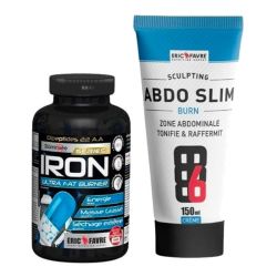 Eric Favre Iron Ultra Fat Burner + Gel Abdo OFFERT - Élimine et Destock les graisses - 120 gélules + 150ml