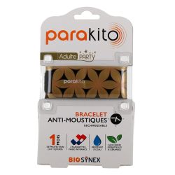 Parakito Bracelet Anti-Moustiques Adulte Party Fleur + 2 Recharges