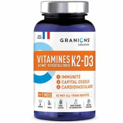 Granions Vitamines K2-D3 - 60 comprimés - Soutien immunitaire et santé osseuse