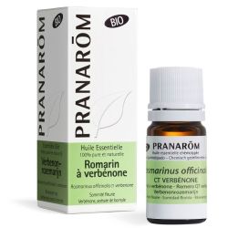Pranarôm Huile Essentielle Romarin à Verbénone Bio 5ml – Régénération et drainage