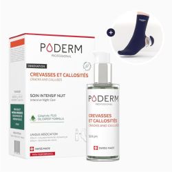 Poderm Sérum Crevasses et Callosités 75ml + 1 Paire de Chaussettes en Gel Réparateur