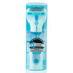 Aquaromat Aspirateur Électrique à Poux Rechargeable V-comb - 1 pièce - Élimine poux et lentes