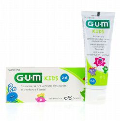 Gum Kids Dentifrice enfant 2-6 ans, goût fraise 50 ml