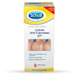 Scholl Crème Anti-Crevasses K+ 25% d'Urée 120ml – Réparation et douceur