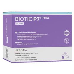 Aragan Biotic P7 Fibres 30 sticks à diluer - Souches microbiotiques et fibres