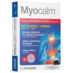 3C Pharma Myocalm Douleurs Musculaires - Soulage les Douleurs - 13 x 9,5 cm - 4 Patchs