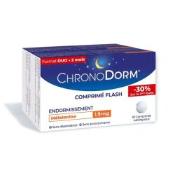 Iprad Chronodorm Mélatonine 1.9mg Flash - 2 × 30 Comprimés Sublinguaux