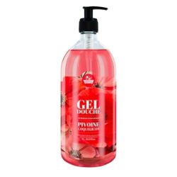 Les Petits Bains de Provence Gel Douche Surgras Sans Savon Pivoine Coquelicot - 1L - Série limitée Fleurs des champs