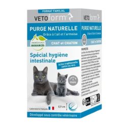 Vetoform Purge Naturelle Chat et Chaton Soutien Digestif - 50 Comprimés