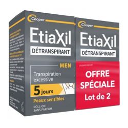 Etiaxil Détranspirant Men Peaux Sensibles Roll-on - Lot de 2 x 15ml